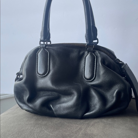 Marc By Marc Jacobs Black Studded Satchel soft supple slouchy leather EUC - Picture 5 of 11